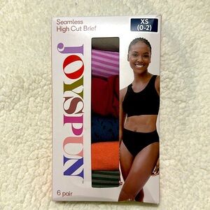 Joyspun 6 Pair Seamless High Cut Brief - XS(0-2)